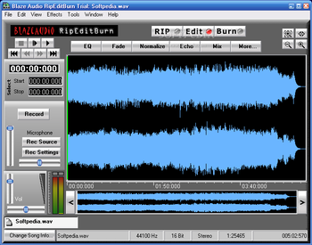 Blaze Audio RipEditBurn screenshot