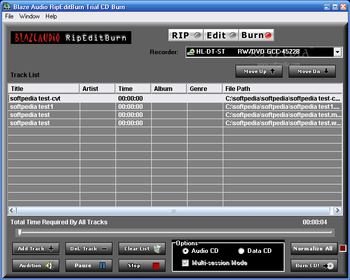 Blaze Audio RipEditBurn screenshot 2