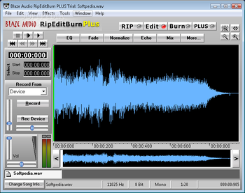 Blaze Audio RipEditBurn Plus screenshot