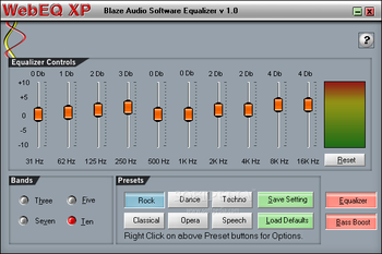 Blaze Audio WebEQ XP screenshot