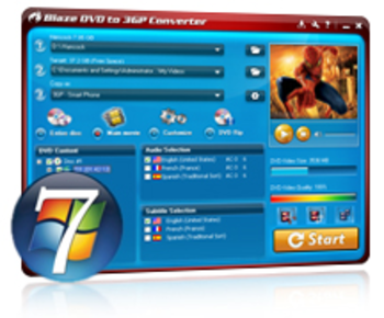 BlazeVideo DVD to 3GP Converter screenshot