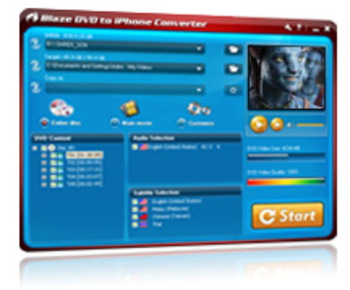 BlazeVideo DVD to iPhone Converter screenshot