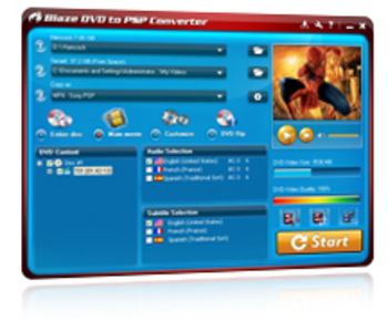 BlazeVideo DVD to PSP Converter screenshot
