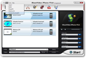BlazeVideo iPhone Flick screenshot 2