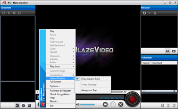 BlazeVideo TV Recorder screenshot 2