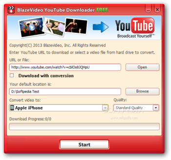 BlazeVideo YouTube Downloader screenshot