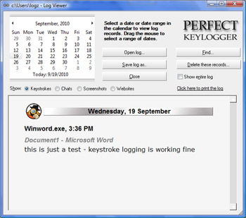 BlazingTools Perfect Keylogger screenshot 2