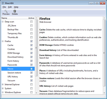 BleachBit screenshot 2