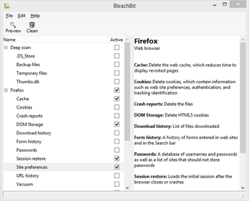BleachBit Portable screenshot