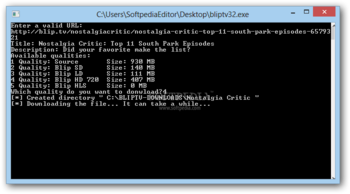 BlipTV downloader screenshot