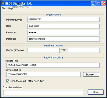 BLOB Statistics screenshot 2