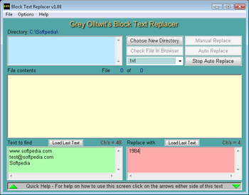 Block Text Replacer screenshot