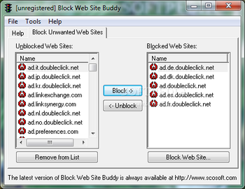 Block Web Site Buddy screenshot