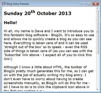 Blog2k screenshot 4