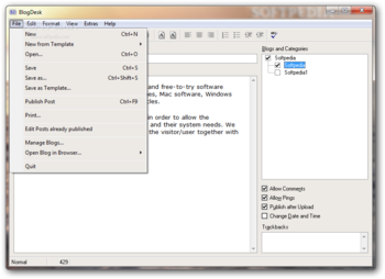 BlogDesk screenshot 2