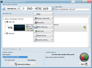 Blu-ray Converter Ultimate screenshot