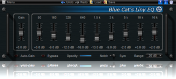 Blue Cat's Liny EQ Direct X  screenshot