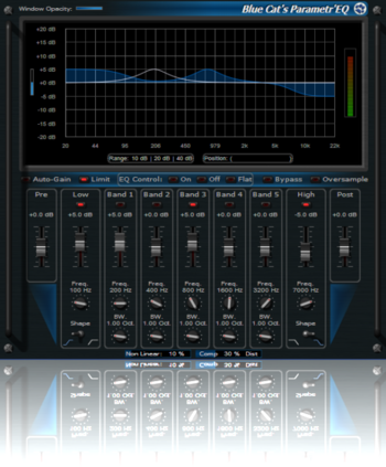 Blue Cat's Parametr'EQ Direct X  screenshot