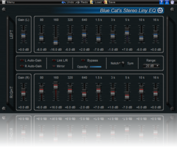 Blue Cat's Stereo Liny EQ VST  screenshot