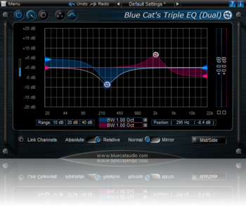 Blue Cat's Stereo Triple EQ screenshot