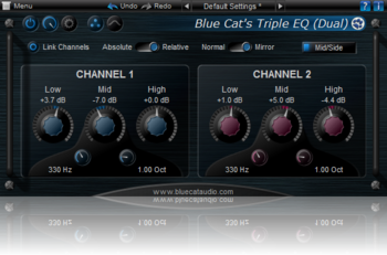 Blue Cat's Stereo Triple EQ screenshot 2