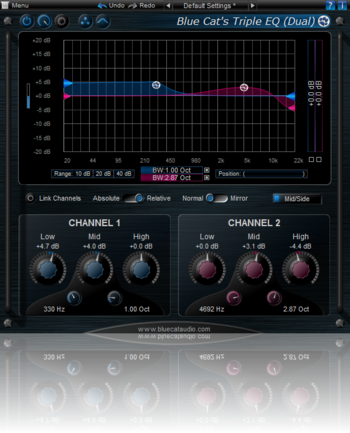 Blue Cat's Stereo Triple EQ screenshot 3