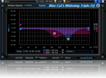Blue Cat's Widening Triple EQ VST  screenshot
