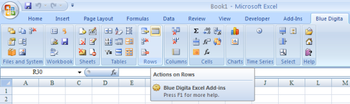 Blue Digita Excel Addin screenshot