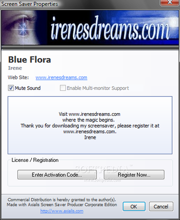 Blue Flora Screensaver screenshot