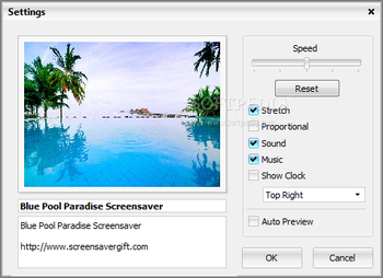 Blue Pool Paradise Screensaver screenshot 2