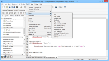 Bluefish screenshot 8