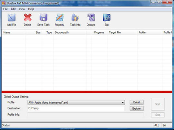 Bluefox AVI MP4 Converter screenshot