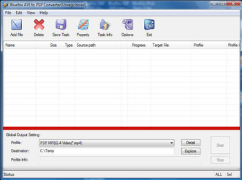 Bluefox AVI to PSP Converter screenshot