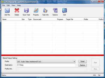Bluefox FLV to AVI Converter screenshot