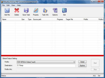 Bluefox FLV to PSP Converter screenshot