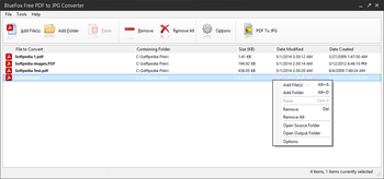 BlueFox Free PDF to JPG Converter screenshot