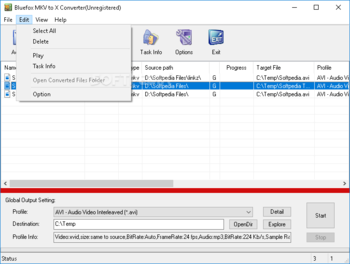 Bluefox MKV to X Converter screenshot 3