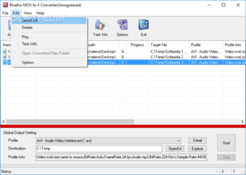 Bluefox MOV to X Converter screenshot 5