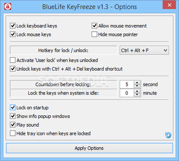 BlueLife KeyFreeze screenshot 2