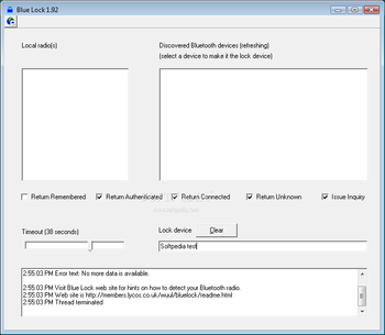 Bluelock screenshot