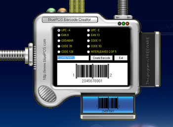BluePOS Barcode Creator screenshot