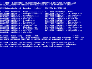 Bluescreen Screensaver screenshot