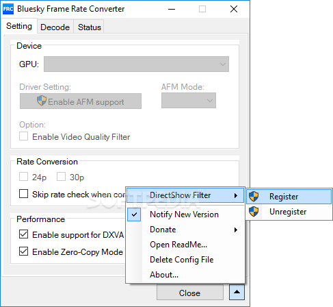 lossless frame rate converter for windows