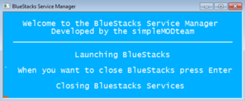 BlueStacks Service Manager screenshot