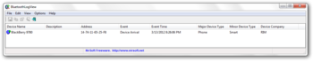 BluetoothLogView screenshot