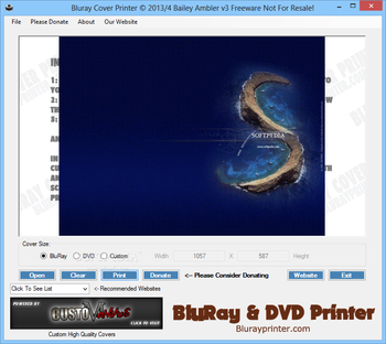 Bluray Cover Printer screenshot