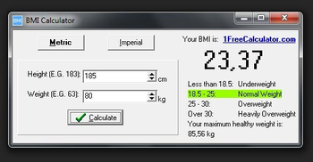 BMI Calculator screenshot