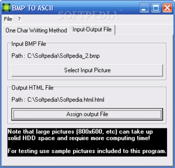 BMP To Ascii screenshot 2