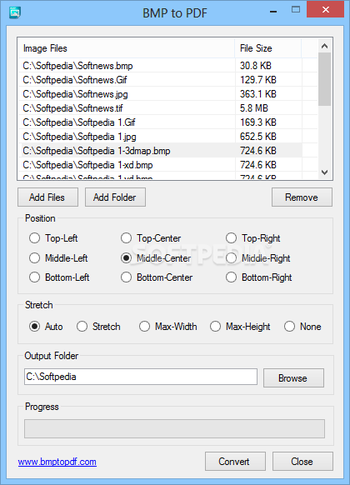 BMP to PDF screenshot