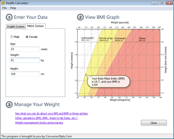 BMR Health Calculator screenshot